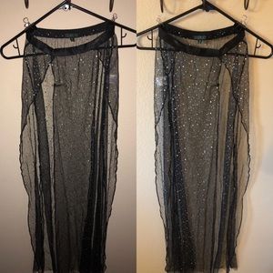 Dolls Kill mesh glittery skirt